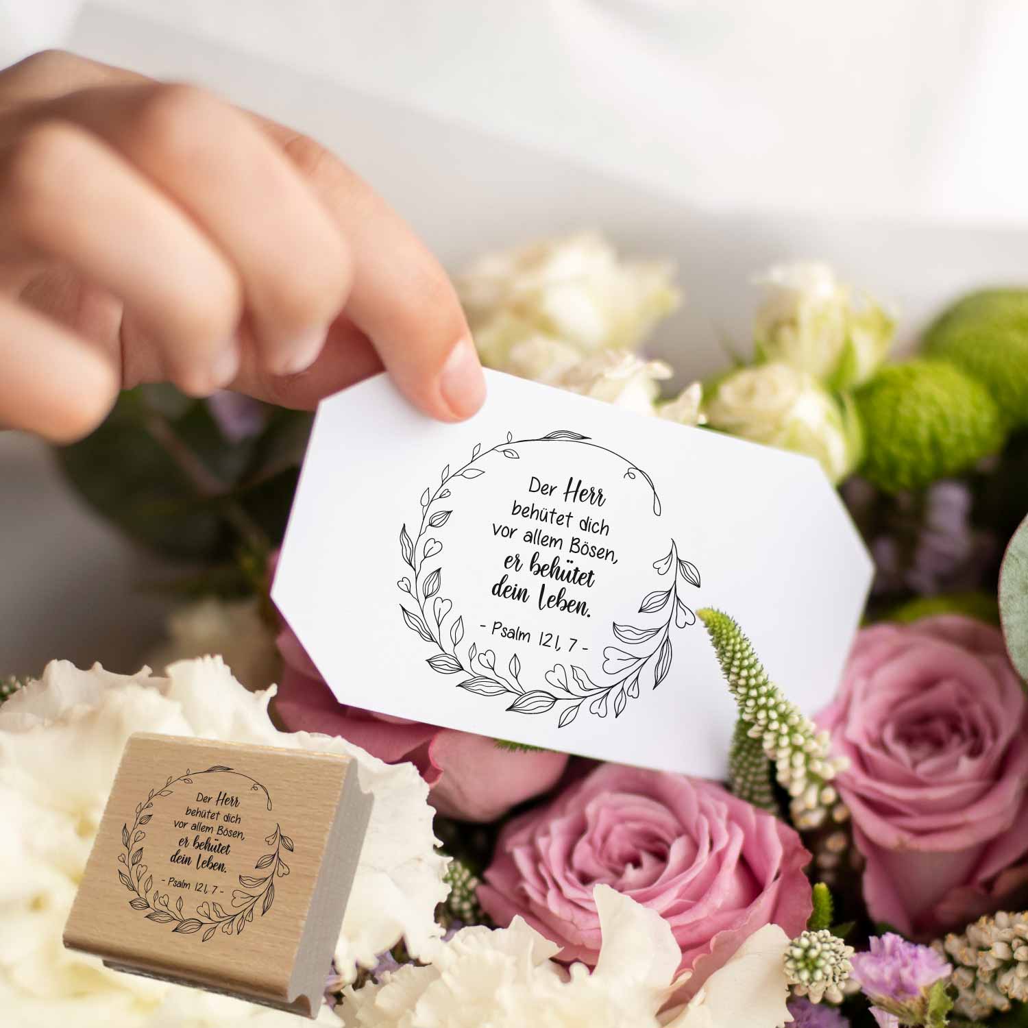 Bibelversstempel - Der Herr behütet dich - Psalm 121,7