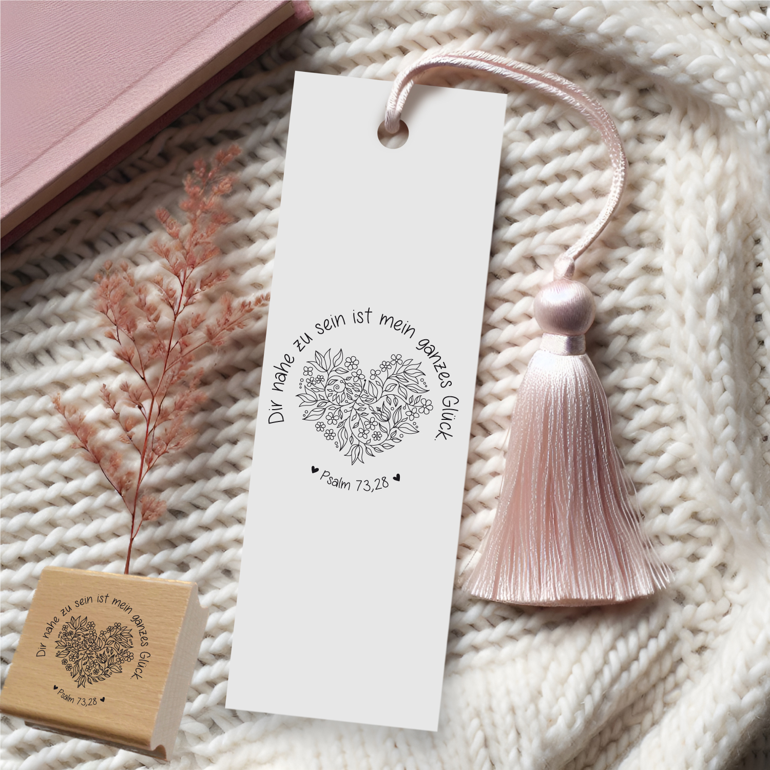 Bibelversstempel - Dir nahe zu sein ist mein ganzes Glück. Psalm 73,28