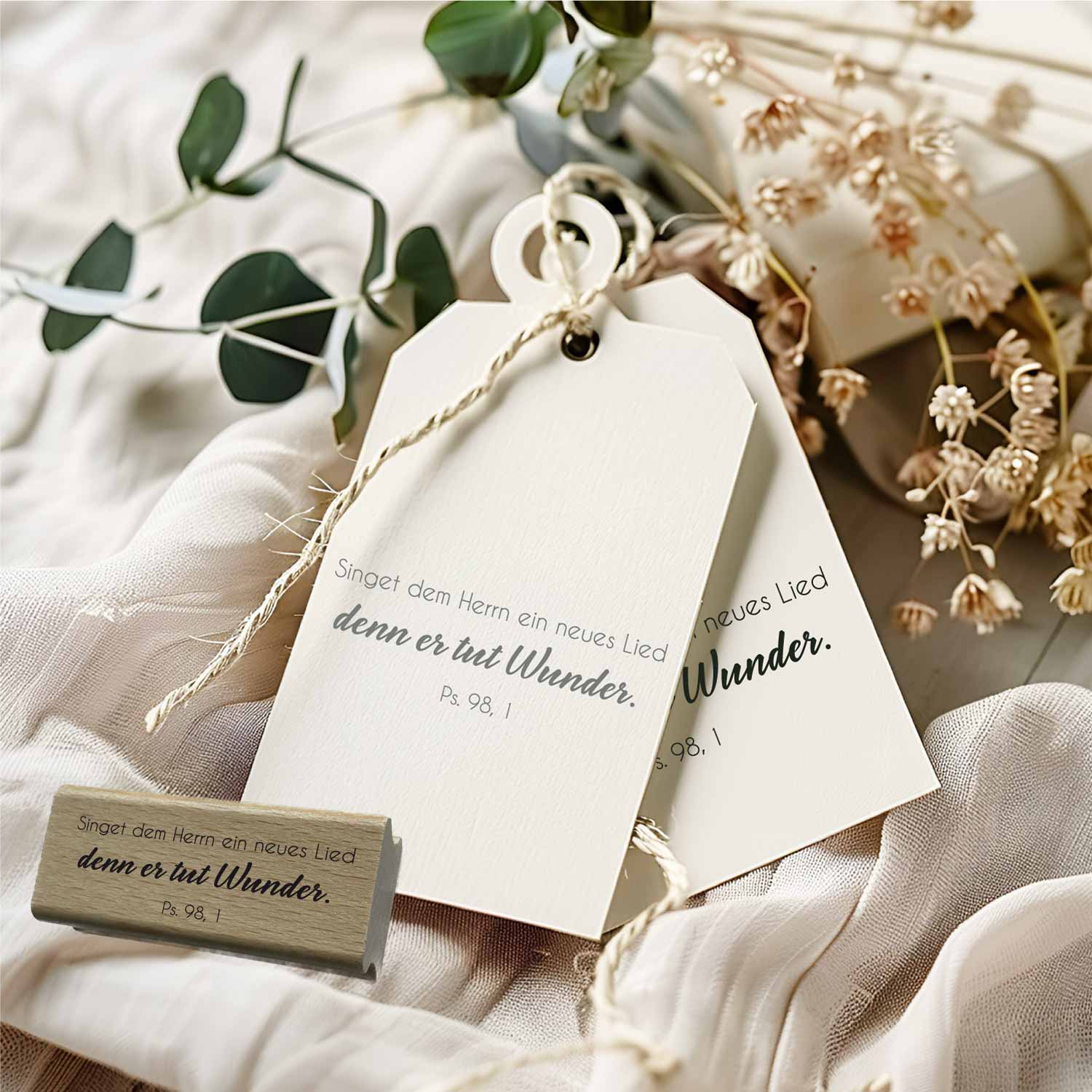 Bibelversstempel - Singt dem Herrn ein neues Lied - Psalm 98,1