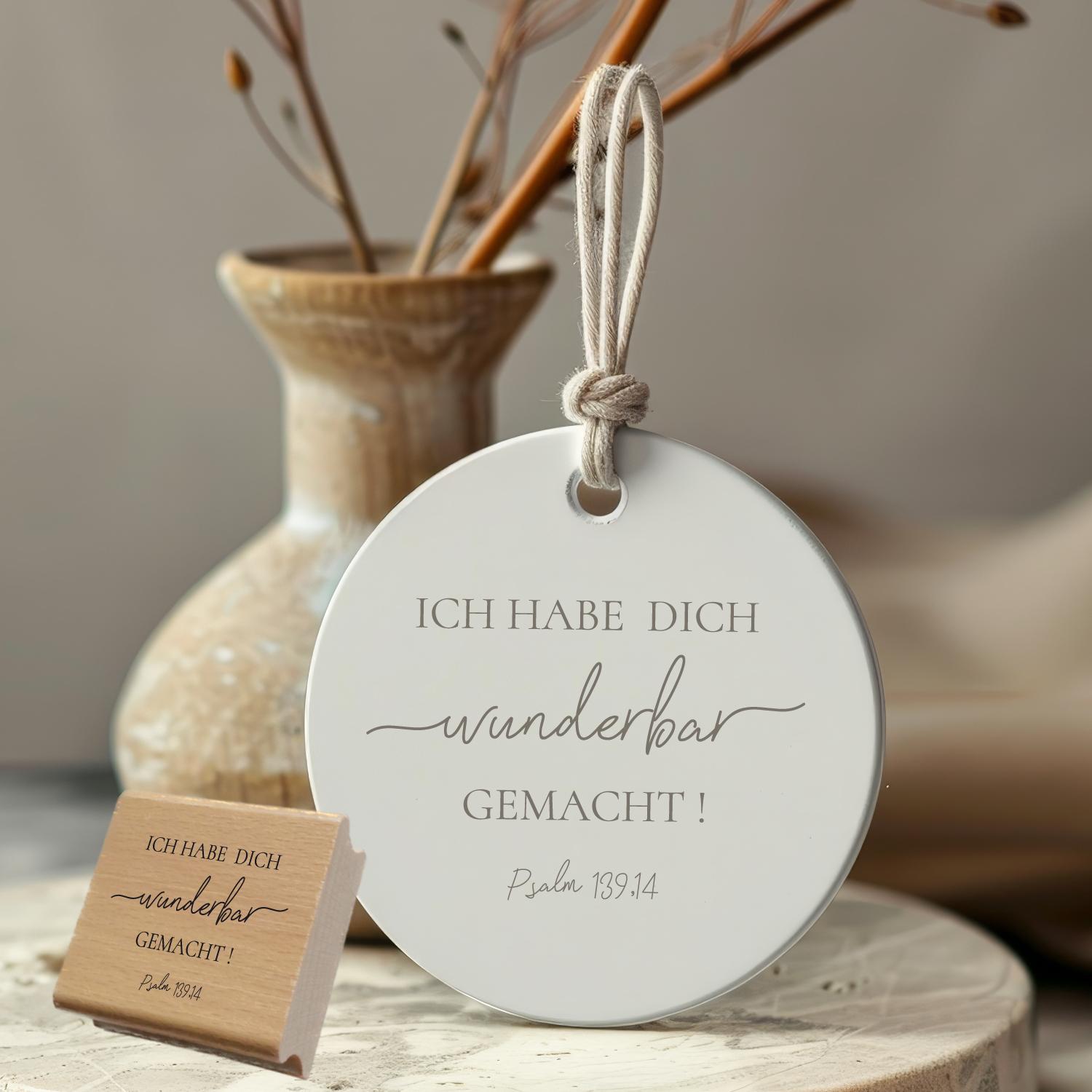 Bibelversstempel - Ich habe dich wunderbar gemacht! Psalm 139,14