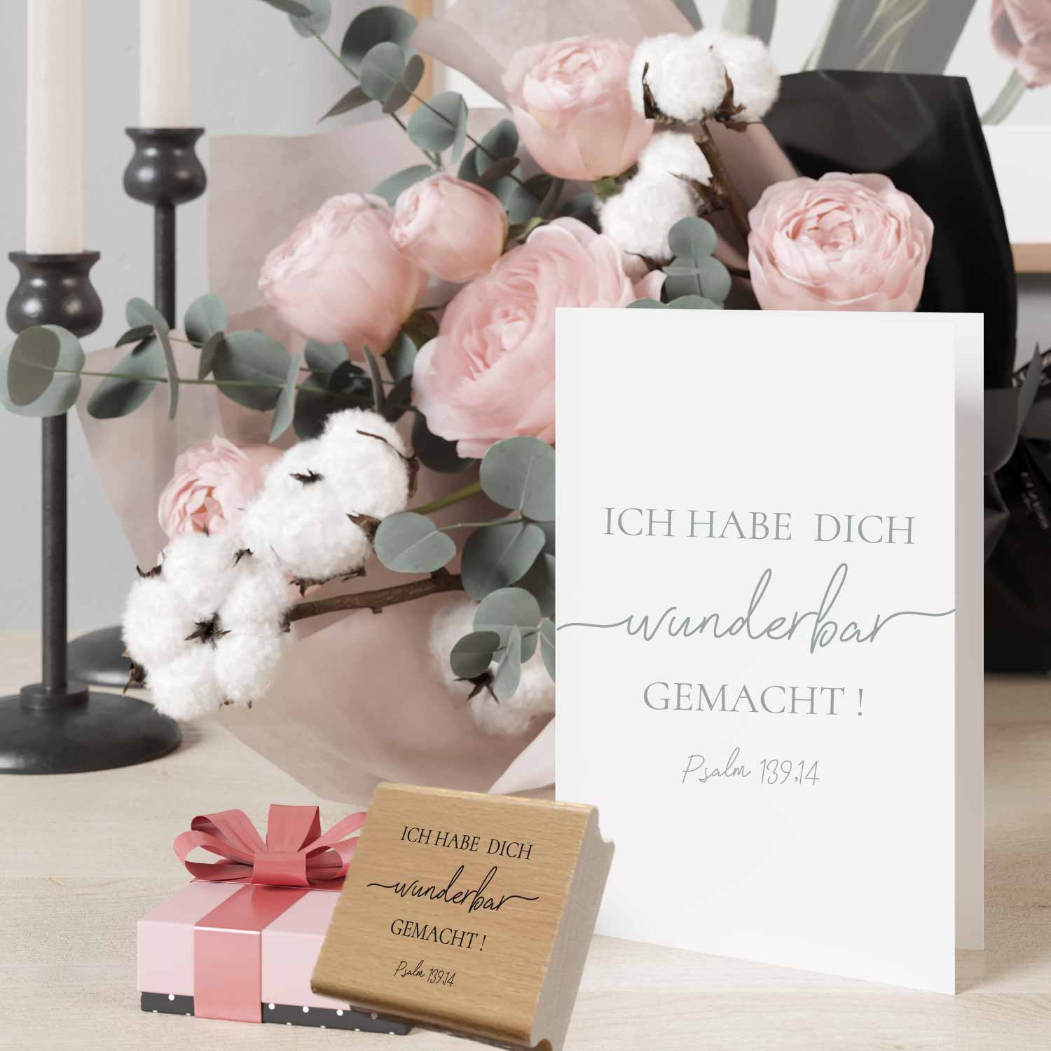 Bibelversstempel - Ich habe dich wunderbar gemacht! Psalm 139,14