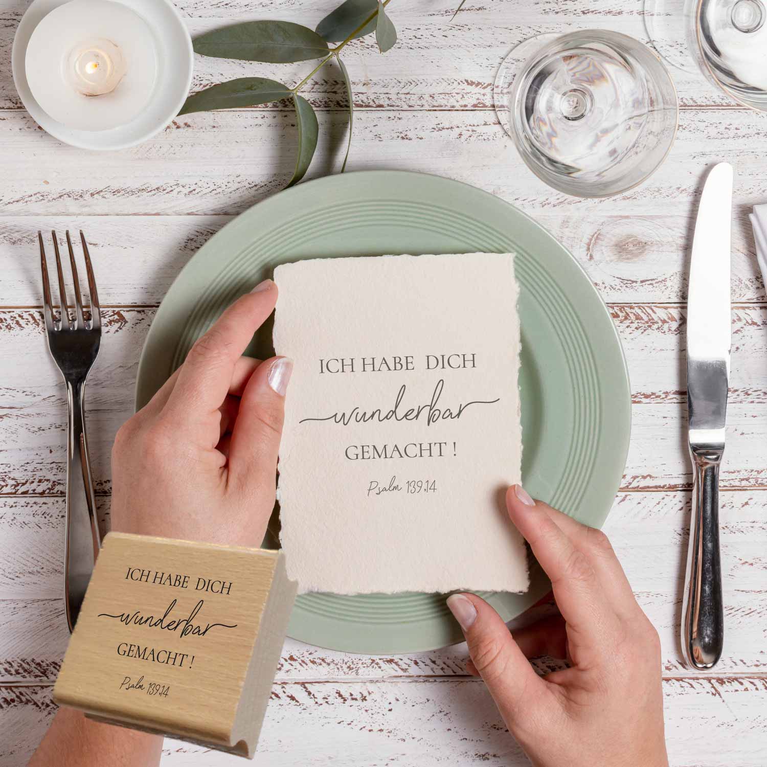 Bibelversstempel - Ich habe dich wunderbar gemacht! Psalm 139,14