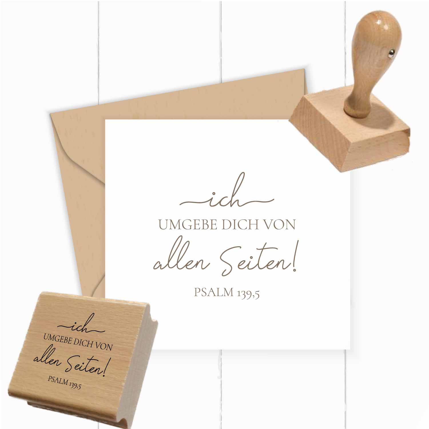Bibelversstempel - Ich umgebe dich von allen Seiten! Psalm 139,5