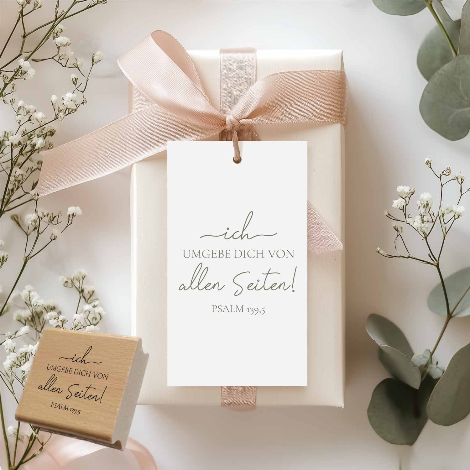 Bibelversstempel - Ich umgebe dich von allen Seiten! Psalm 139,5