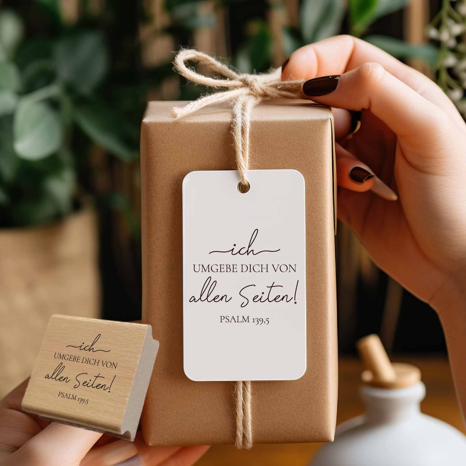 Bibelversstempel - Ich umgebe dich von allen Seiten! Psalm 139,5