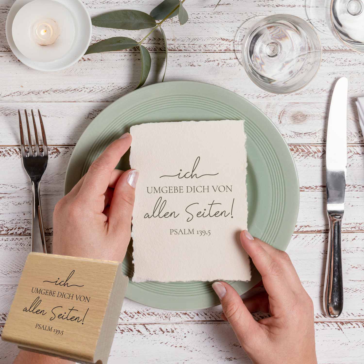 Bibelversstempel - Ich umgebe dich von allen Seiten! Psalm 139,5