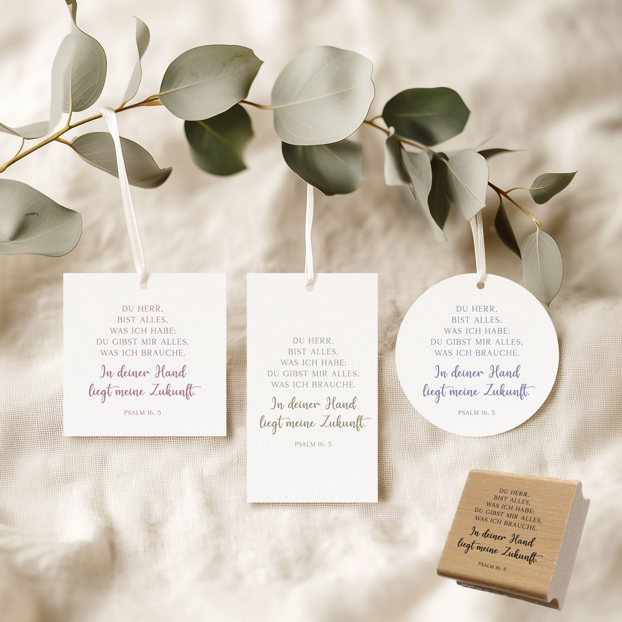 Bibelvers Segensstempel Psalm 16,5 „Du Herr, bist alles, was ich habe“ Vertrauen & Hoffnung