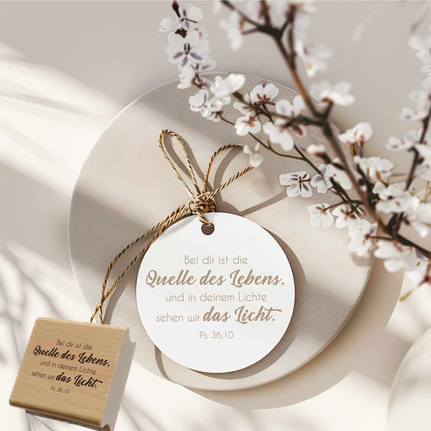 Bibelversstempel Bei dir ist die Quelle des Lebens - Psalm 36,10