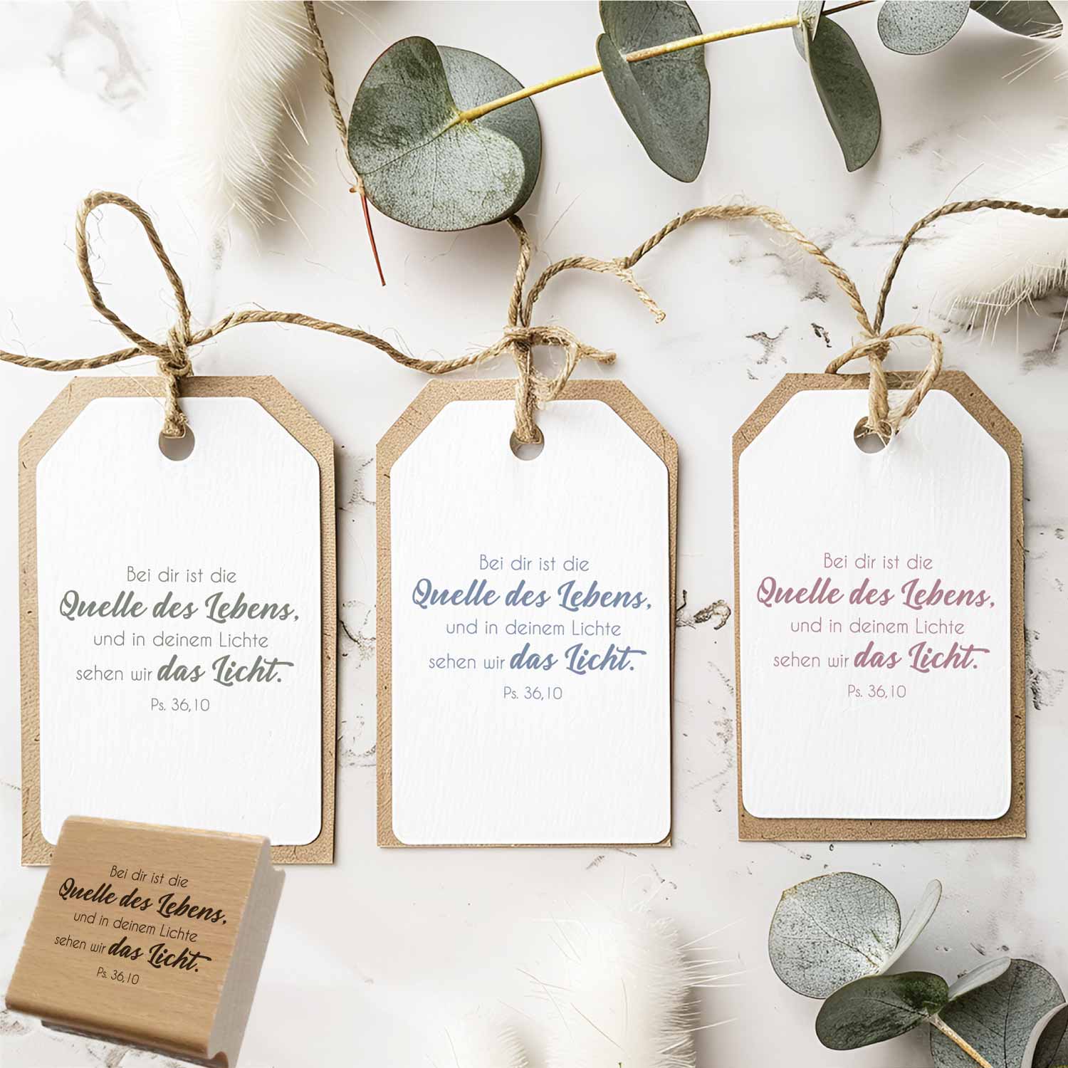 Bibelversstempel Bei dir ist die Quelle des Lebens - Psalm 36,10