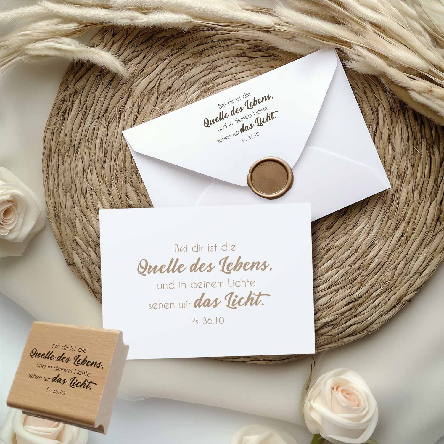 Bibelversstempel Bei dir ist die Quelle des Lebens - Psalm 36,10