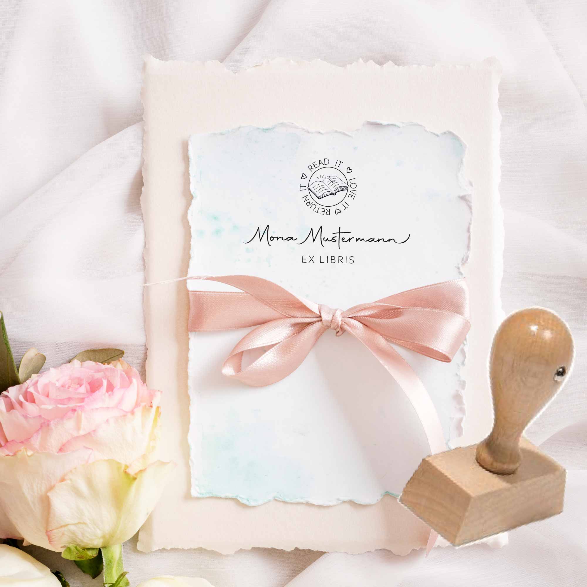 Exlibrisstempel | personalisiert <br>read it ♥ love it ♥ return it