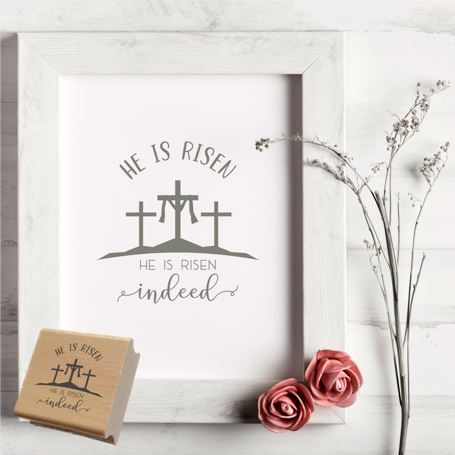 Oster-STEMPEL "He is risen - indeed"