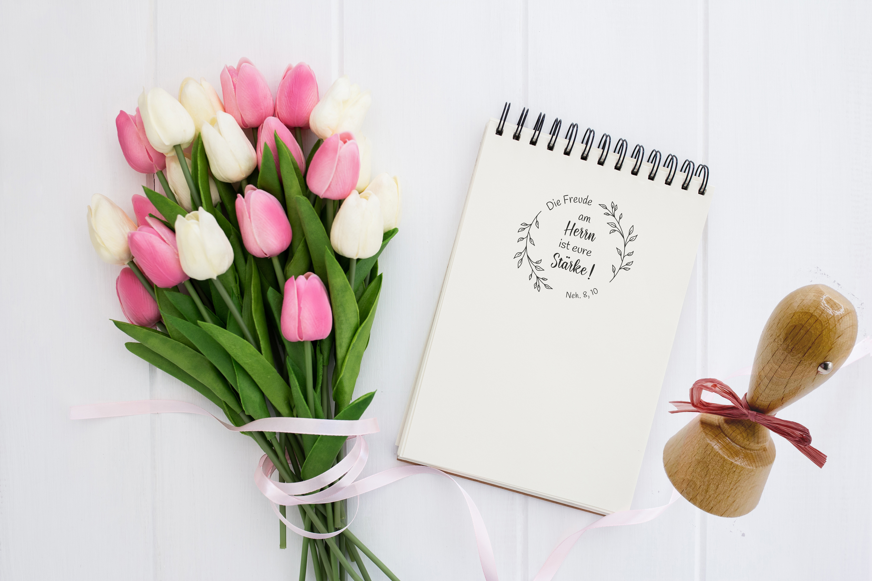 Bibelvers STEMPEL "Nehemia 8, 10 - Die Freude am Herrn ist eure Stärke"