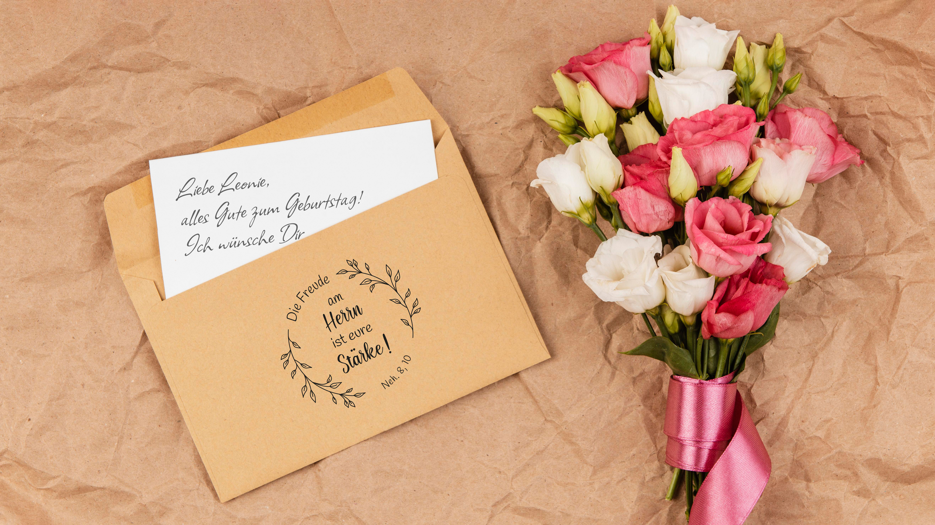 Bibelvers STEMPEL "Nehemia 8, 10 - Die Freude am Herrn ist eure Stärke"