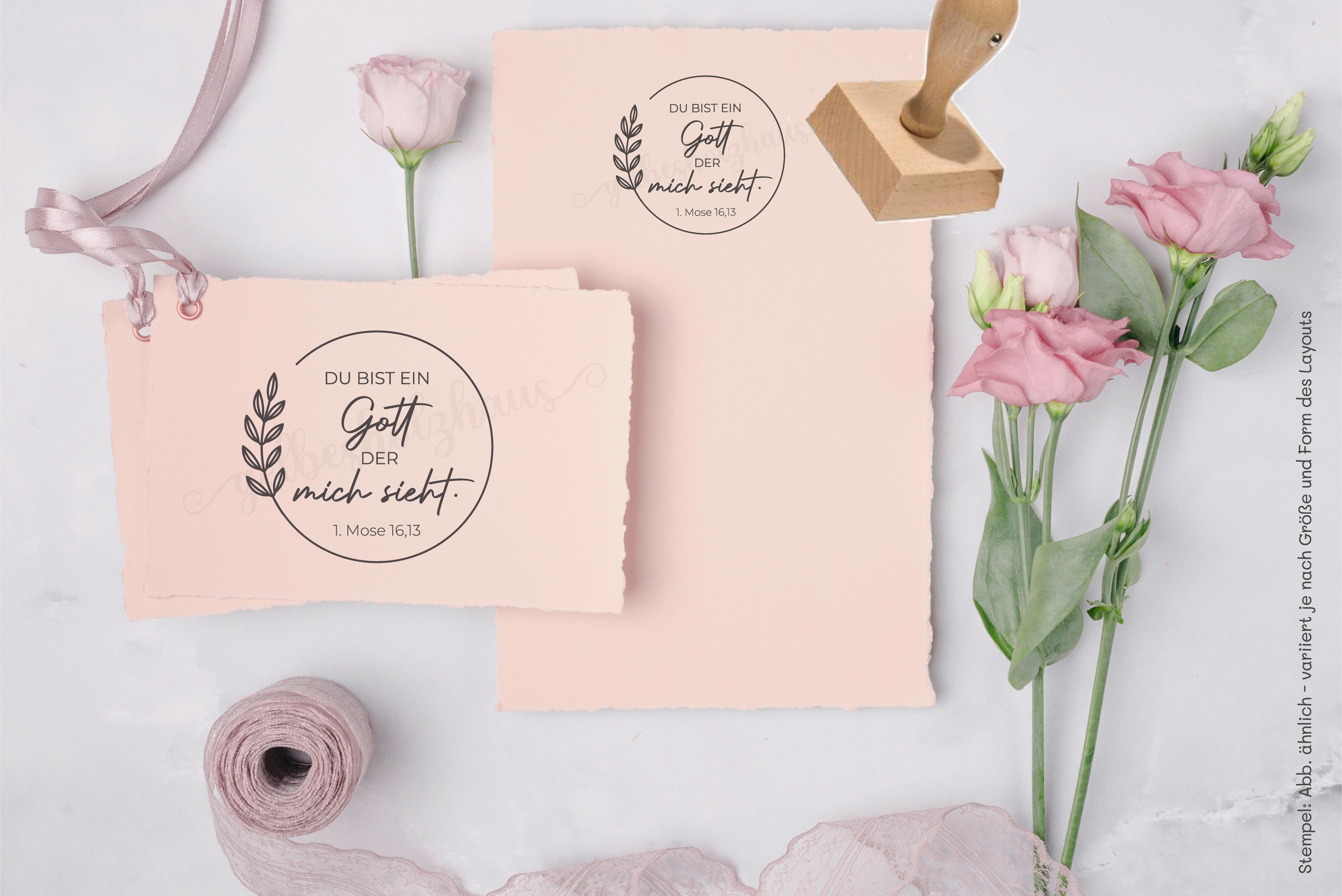 Jahreslosung 2023 STEMPEL "1.Mose16,13 - Du bist ein Gott, der mich sieht"