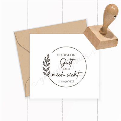 Jahreslosung 2023 STEMPEL "1.Mose16,13 - Du bist ein Gott, der mich sieht" - ST0010