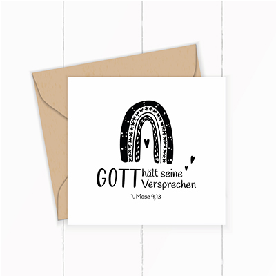 Bibelvers STEMPEL "1. Mose 9, 13 - Gott hält seine Versprechen" - ST0014