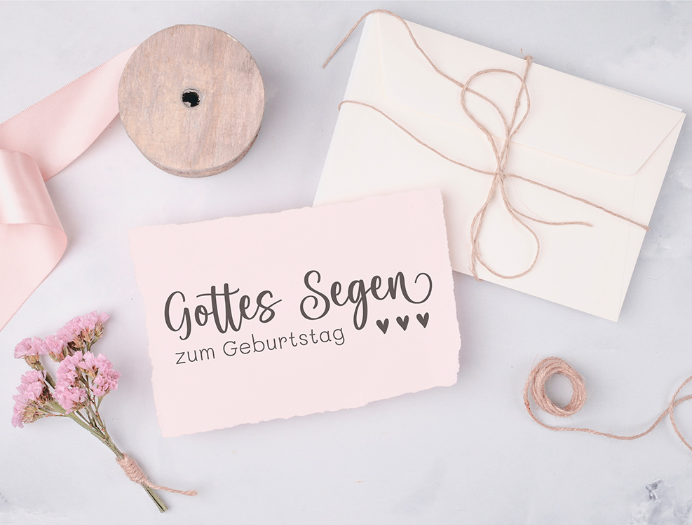 Segens - STEMPEL "Gottes Segen zum Geburtstag"