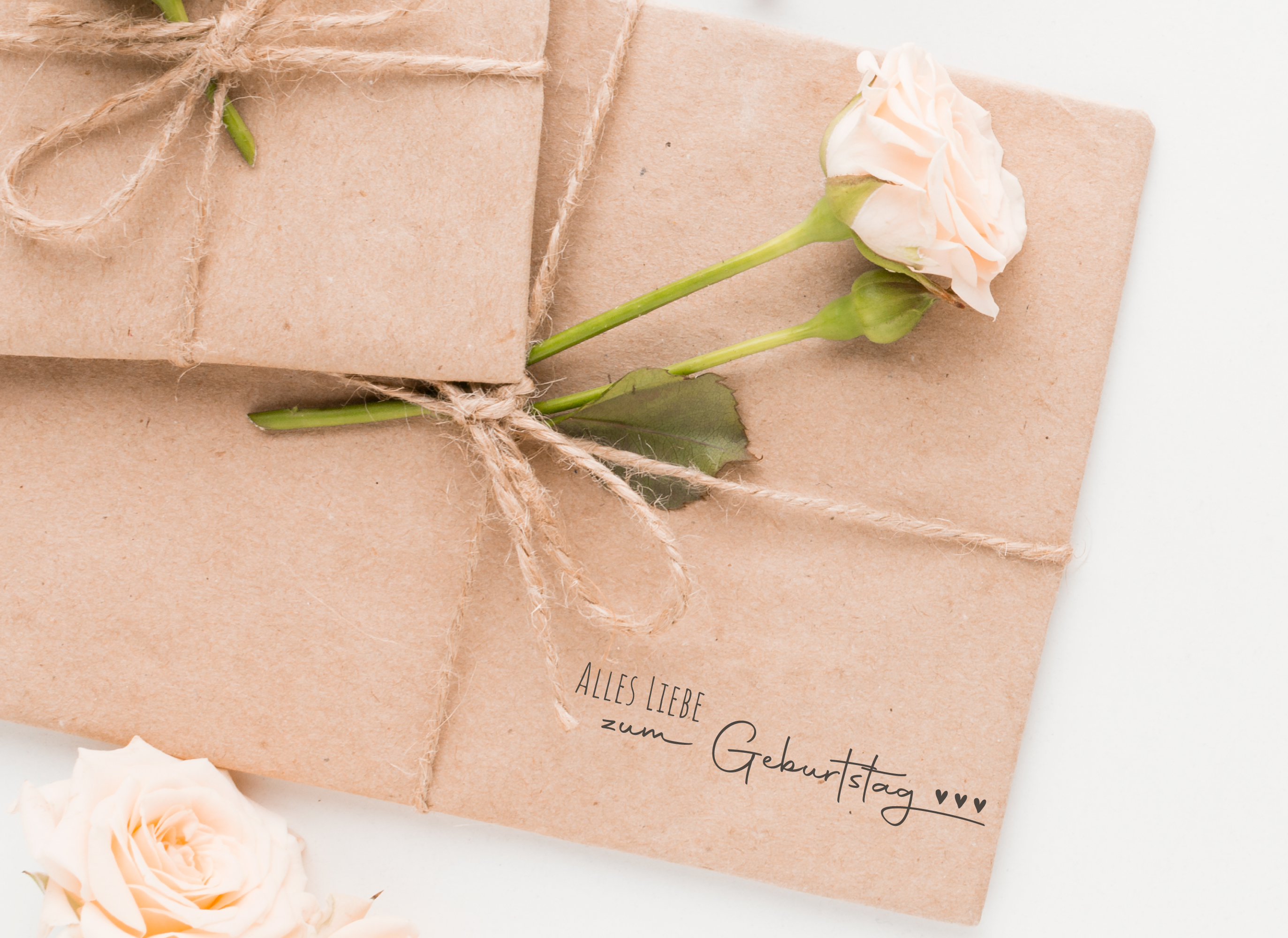 STEMPEL "Alles Liebe zum Geburtstag" mit Herzchen