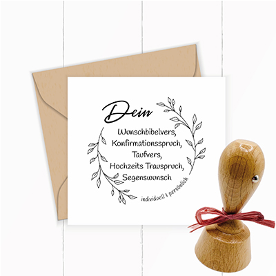 Bibelversstempel mit deinem Lieblings-Bibelvers ganz nach deinen Wünschen - ST0018