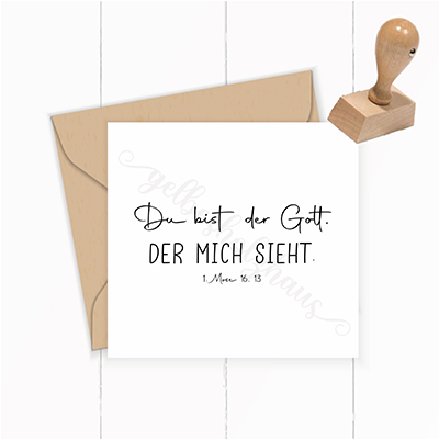 STEMPEL JahresLosung 2023 "Du bist der Gott, der mich sieht 1. Mose 16,13" - ST0022
