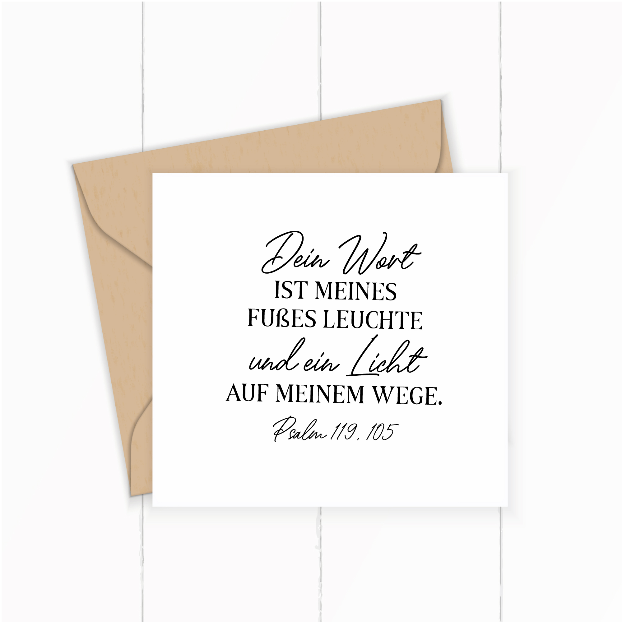 Bibelvers STEMPEL "Psalm 119, 105 - Dein Wort ist meines Fußes Leuchte"