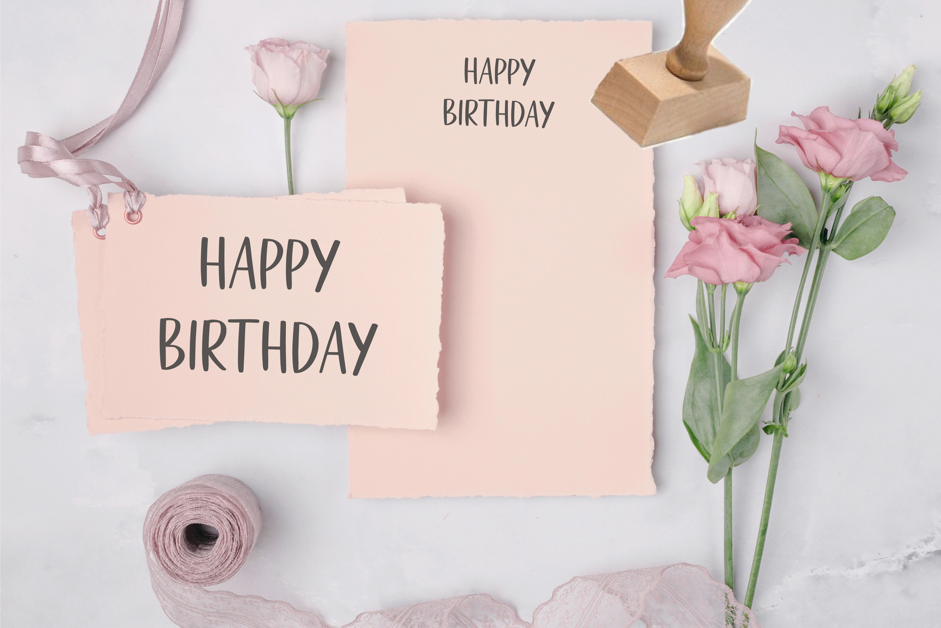 Geburtstags STEMPEL "Happy Birthday"