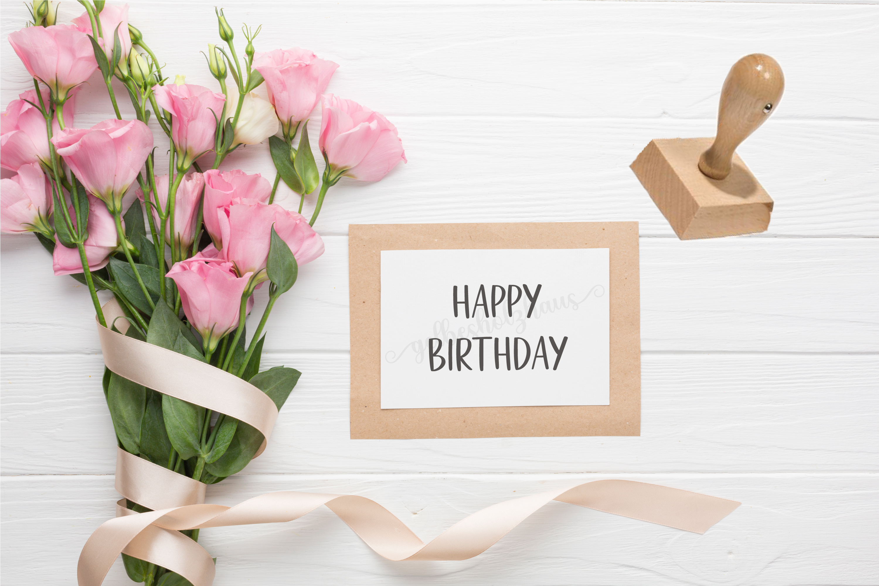 Geburtstags STEMPEL "Happy Birthday"