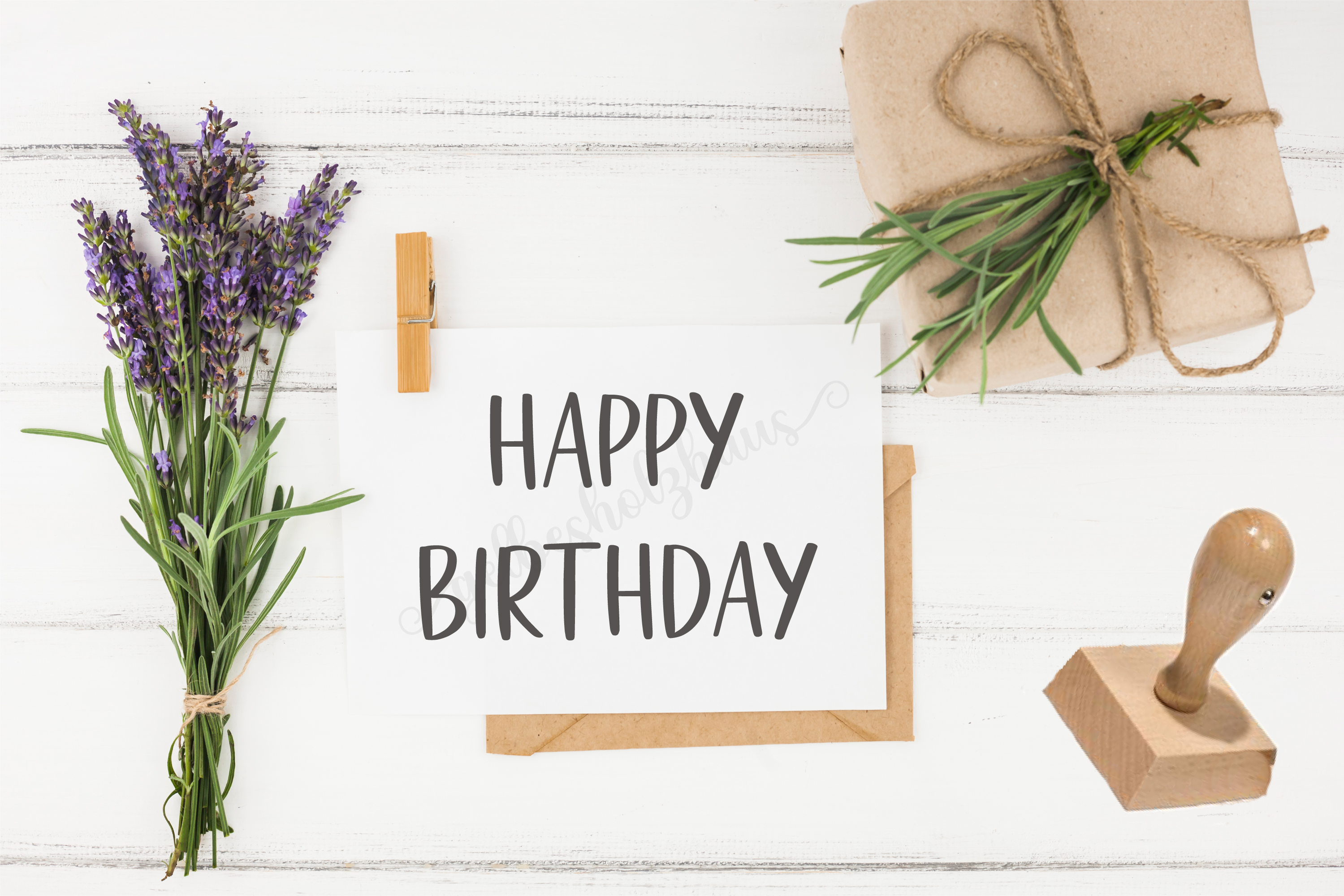 Geburtstags STEMPEL "Happy Birthday"