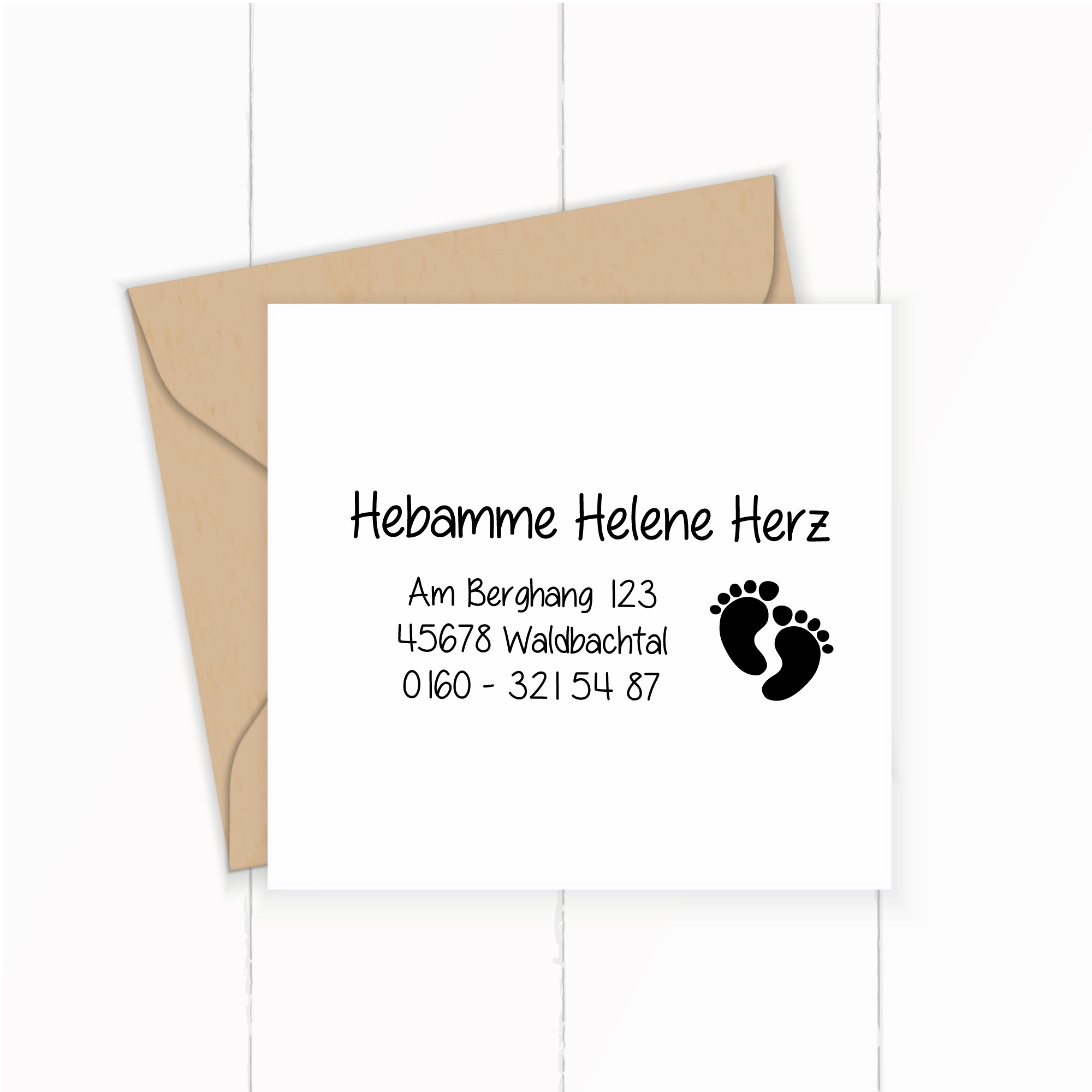 STEMPEL für Hebammen und Geburtshelfer "Füße" paßt perfekt ins Mutterpass-Feld