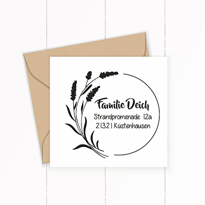 Personalisierter Adresstempel "Trespen" | 4–10 cm  - ST0033