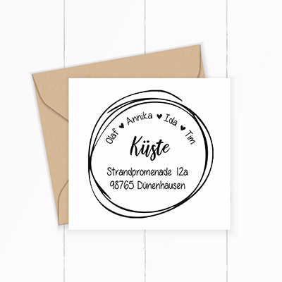Personalisierter Adresstempel "Milli" | 4–10 cm  - ST0034