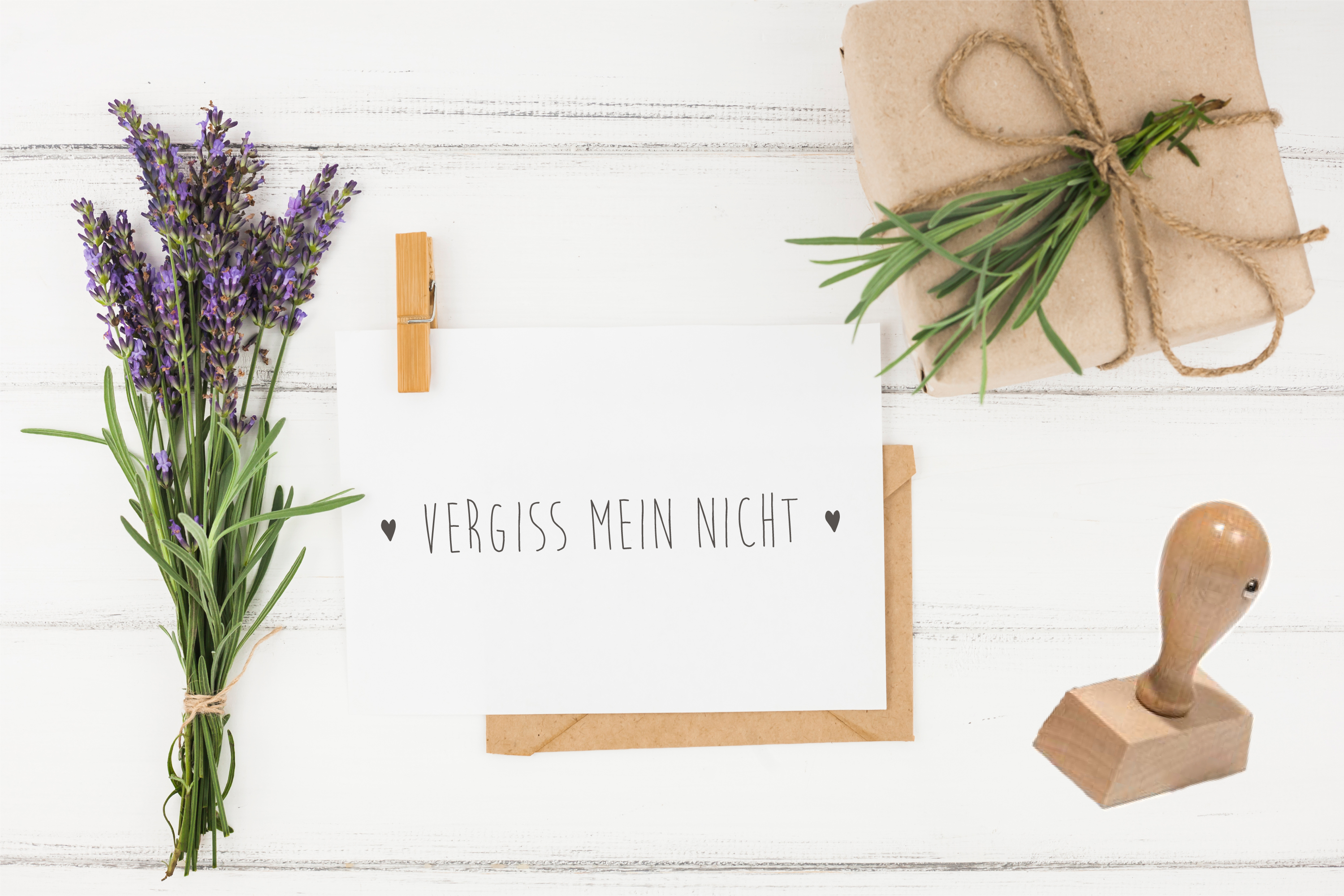 STEMPEL "Vergiss mein nicht"