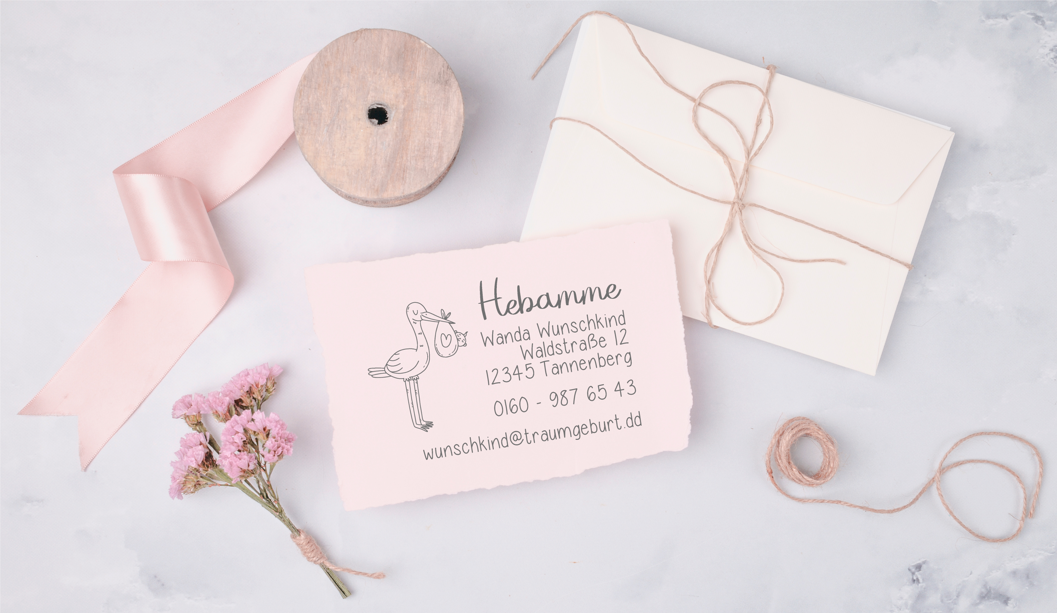 STEMPEL für Hebammen und Geburtshelfer "Storch" paßt perfekt ins Mutterpass-Feld