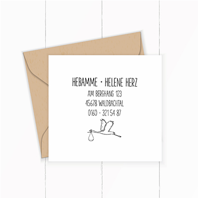 STEMPEL für Hebammen und Geburtshelfer "Ankunft" paßt perfekt ins Mutterpass-Feld - ST0053