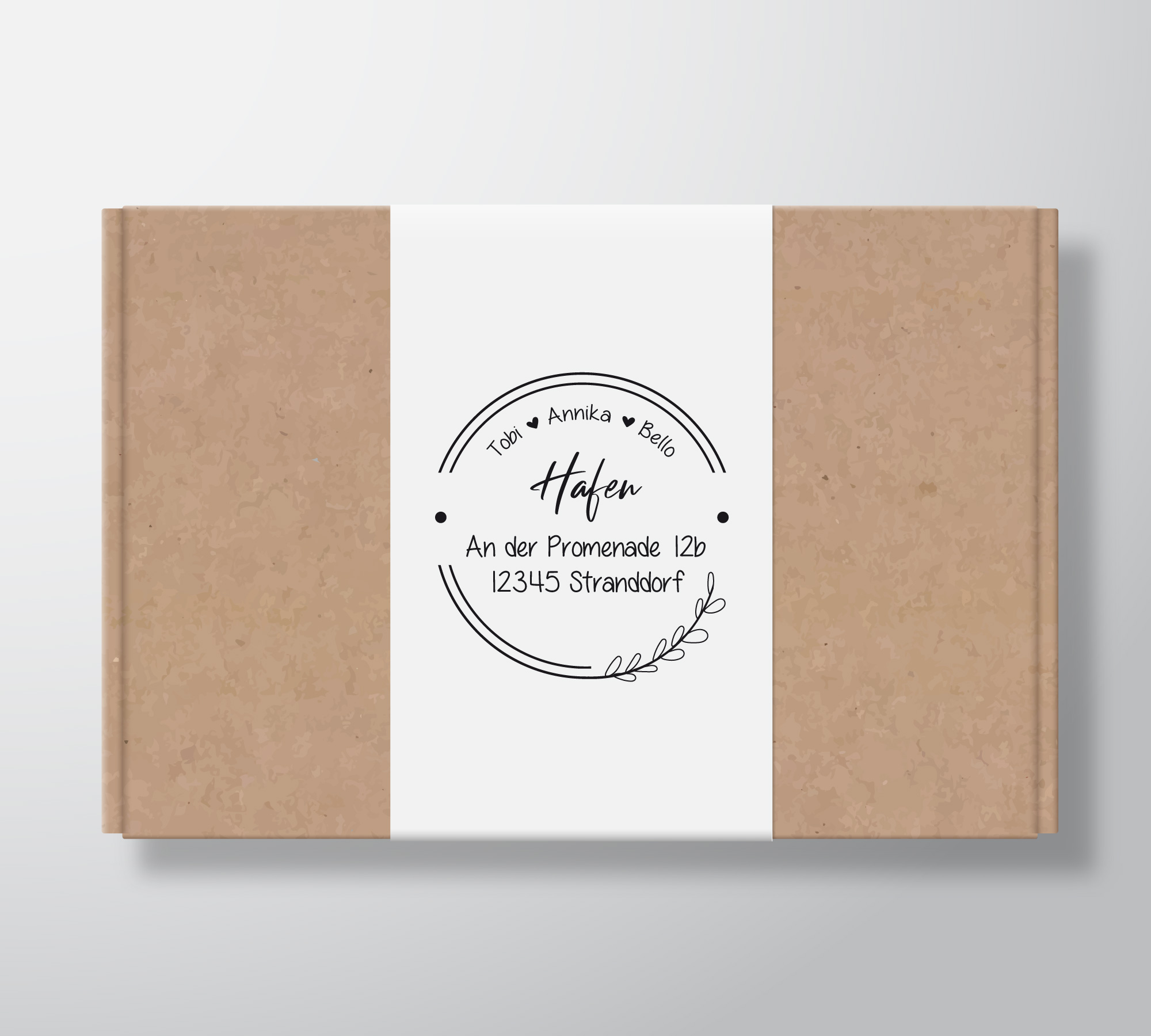 Personalisierter Adresstempel "Blätterzweig" | 4–10 cm