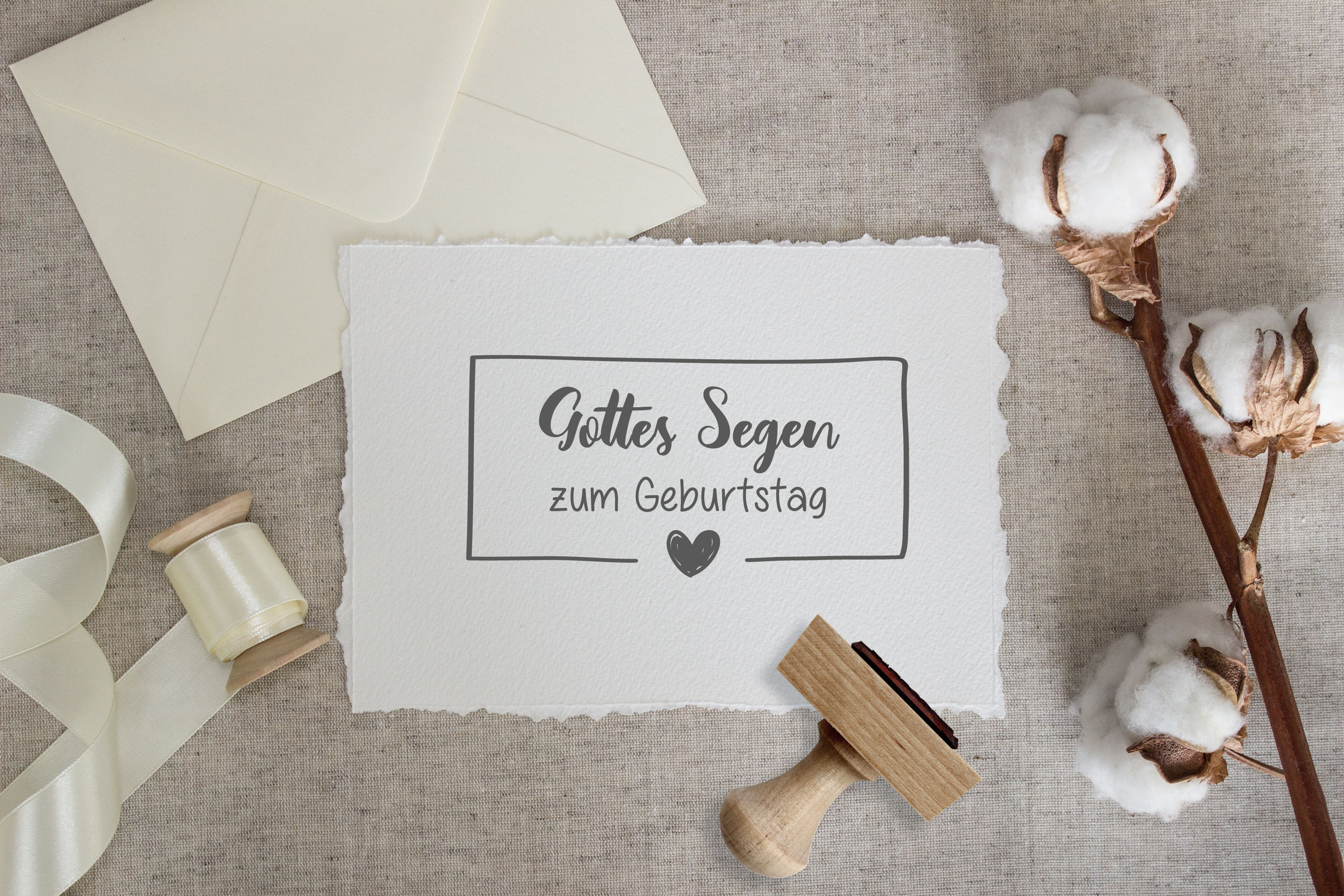 Segens-STEMPEL "Gottes Segen zum Geburtstag"