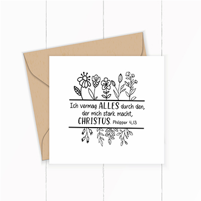 BibelversSTEMPEL "Philipper 4.13- Ich vermag alles durch den der mich stark macht" - ST0062