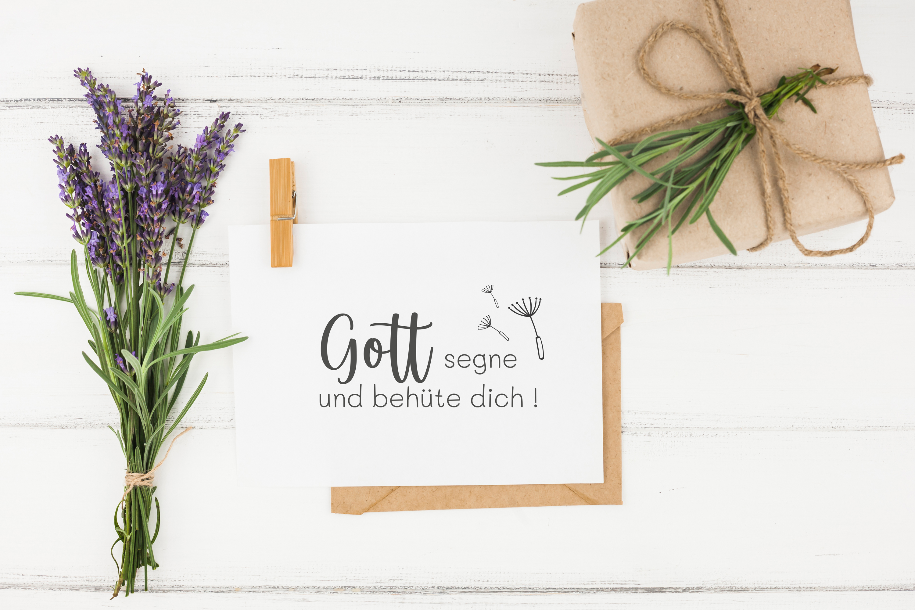 Segens-STEMPEL "Gott segne und behüte dich!"