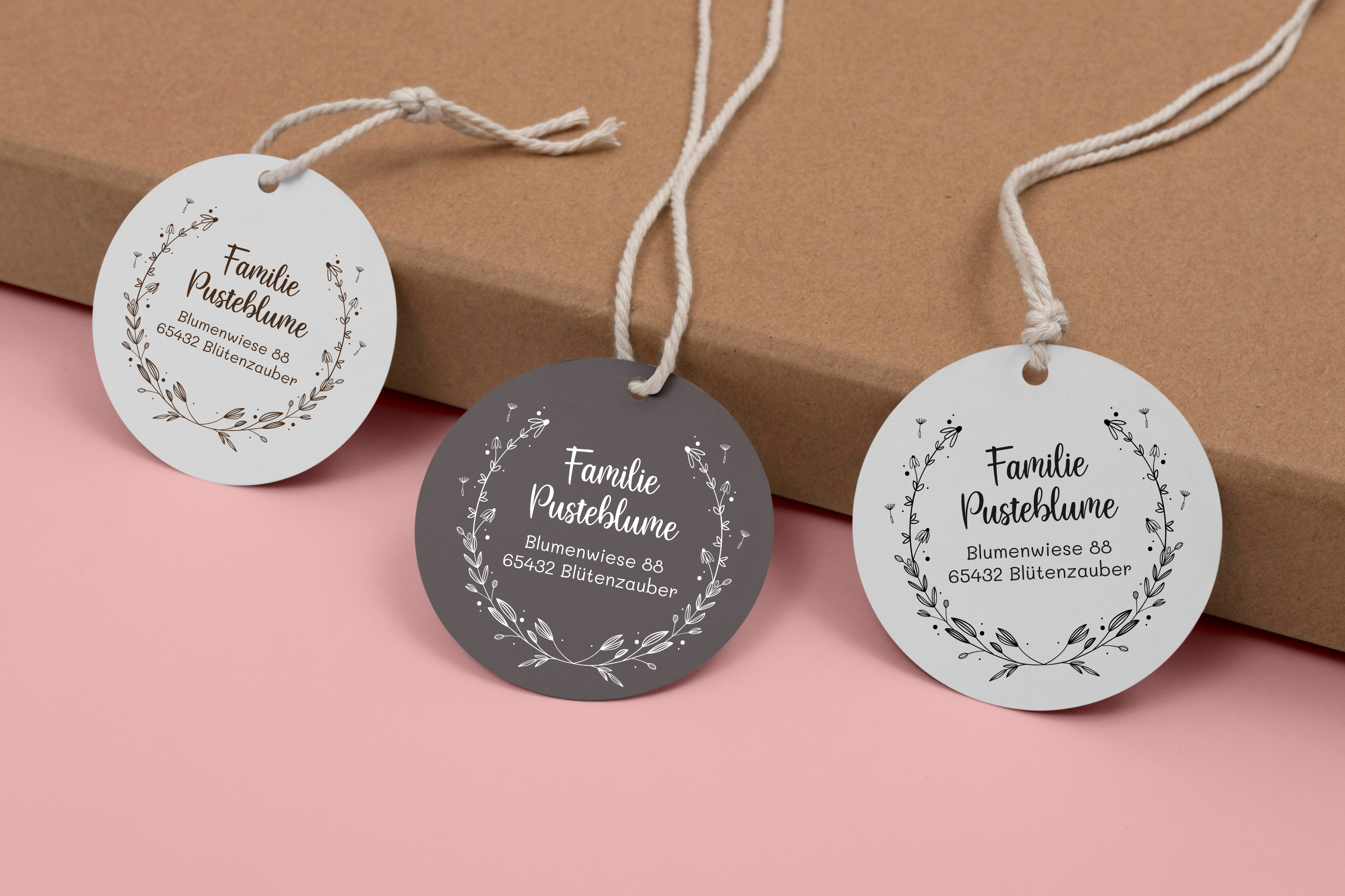 Personalisierter Adresstempel "Pusteblume" | 4–10 cm