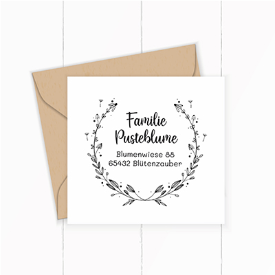 Personalisierter Adresstempel "Pusteblume" | 4–10 cm - ST0064