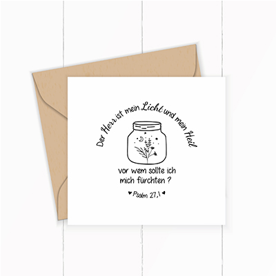 Bibelvers-STEMPEL "Psalm 27, 1 - Der Herr ist mein Licht und mein Heil..." - ST0072