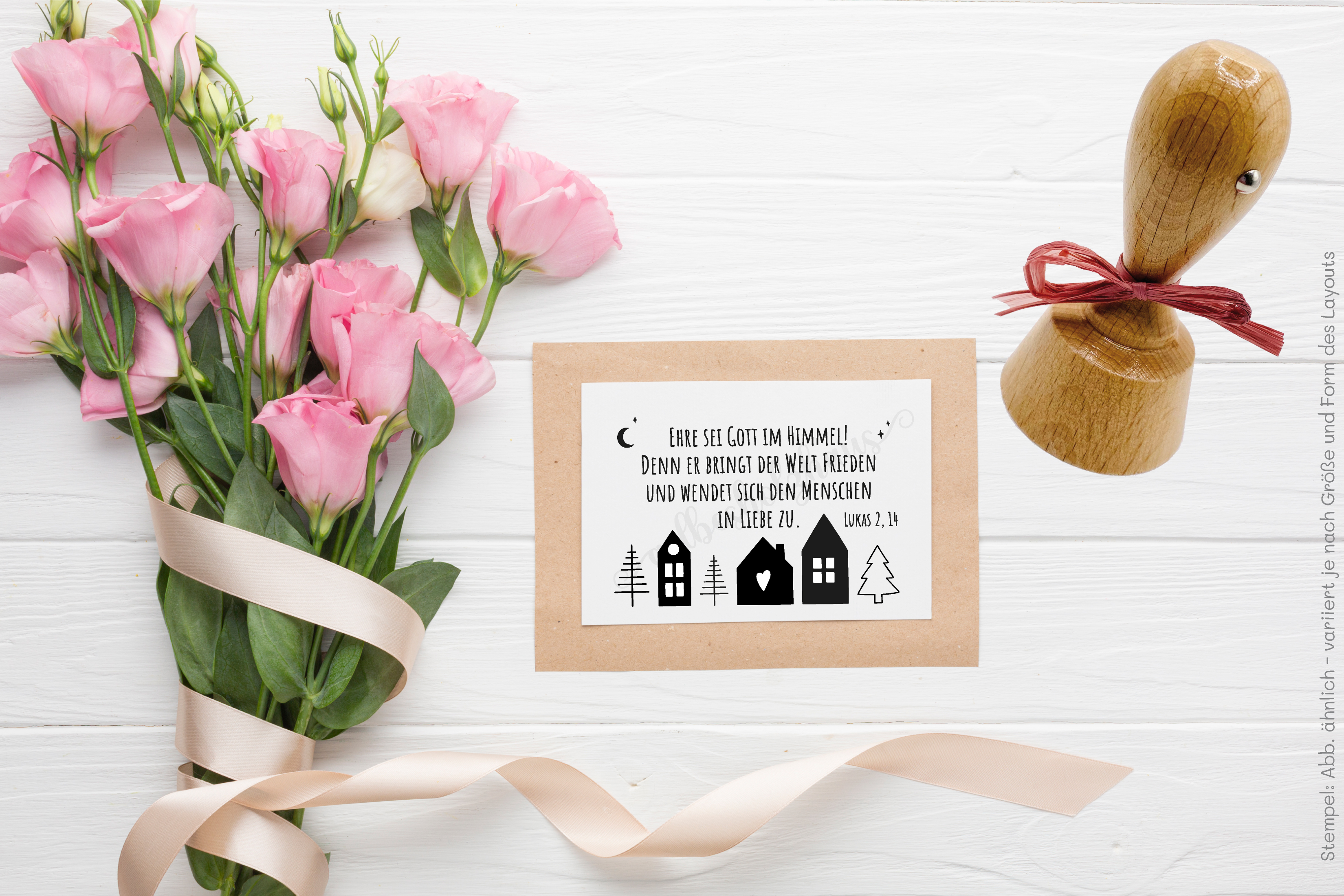 Weihnachts STEMPEL "Ehre sei Gott im Himmel! Lukas 2, 14"