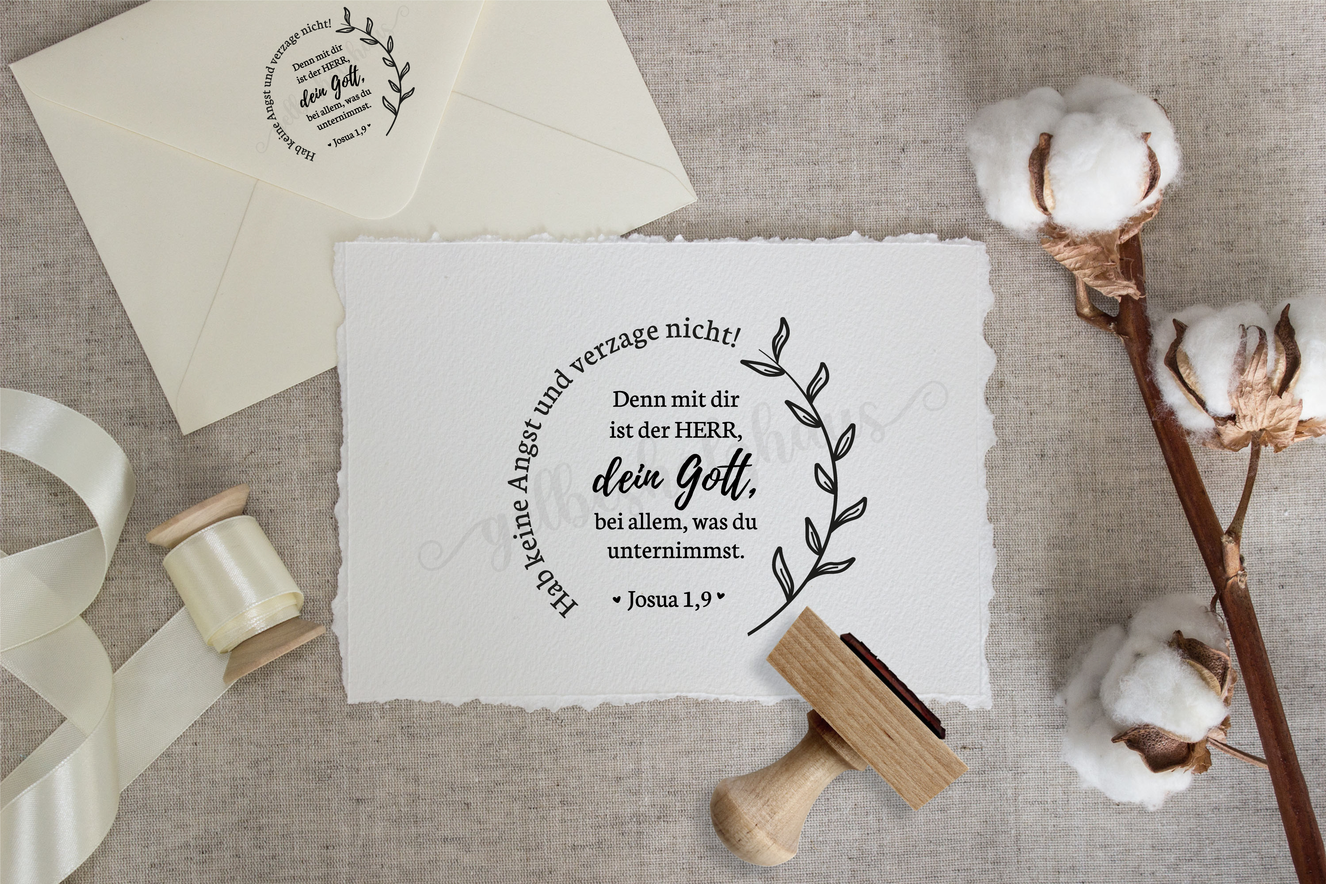 Bibelvers STEMPEL "Josua 1,9 - Hab keine Angst und verzage nicht"