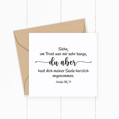 Bibelvers STEMPEL "Jesaja 38, 17 - Trost" - ST0086
