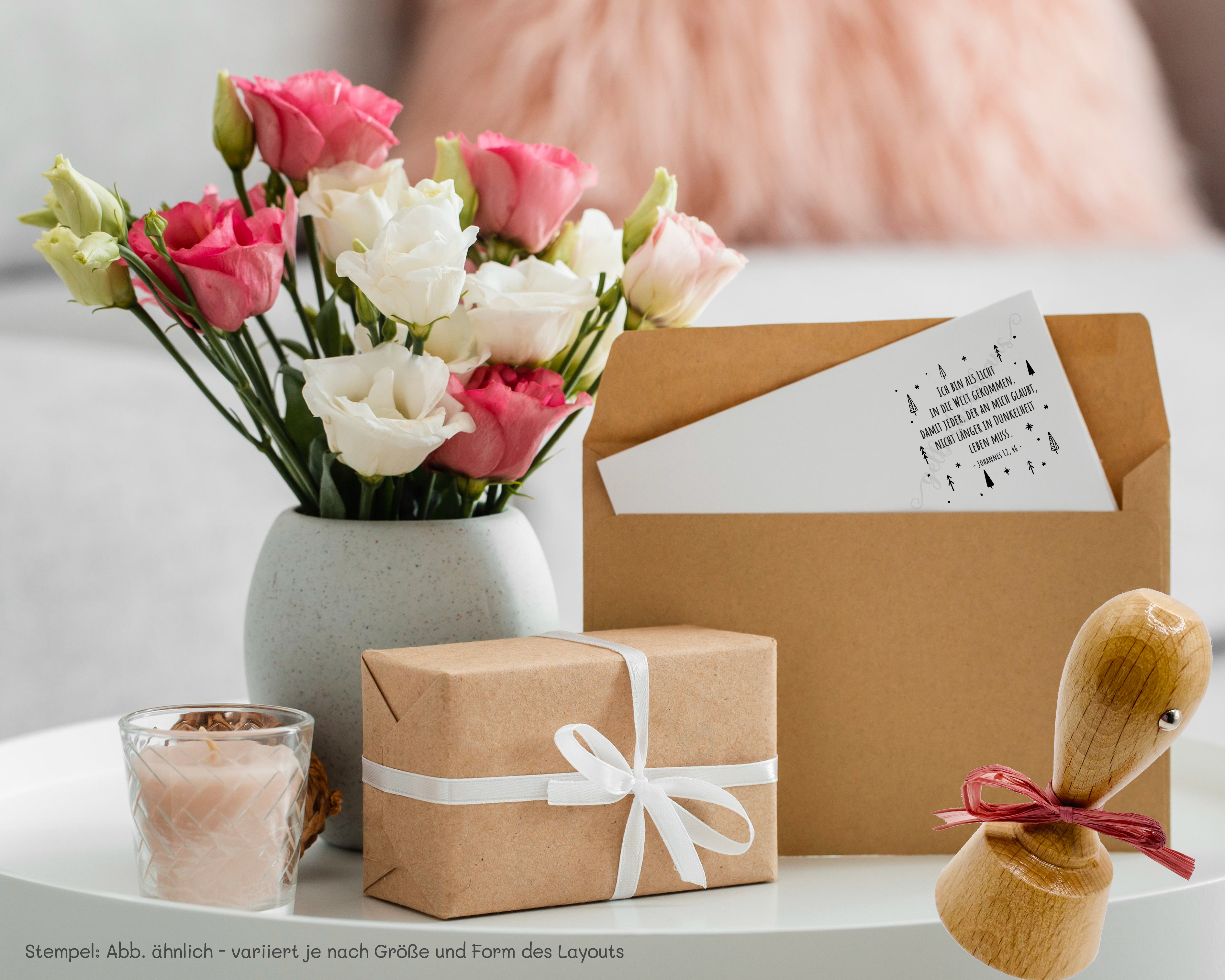 Weihnachts STEMPEL "Ich bin als Licht in die Welt gekommen - Johannes 12,46"