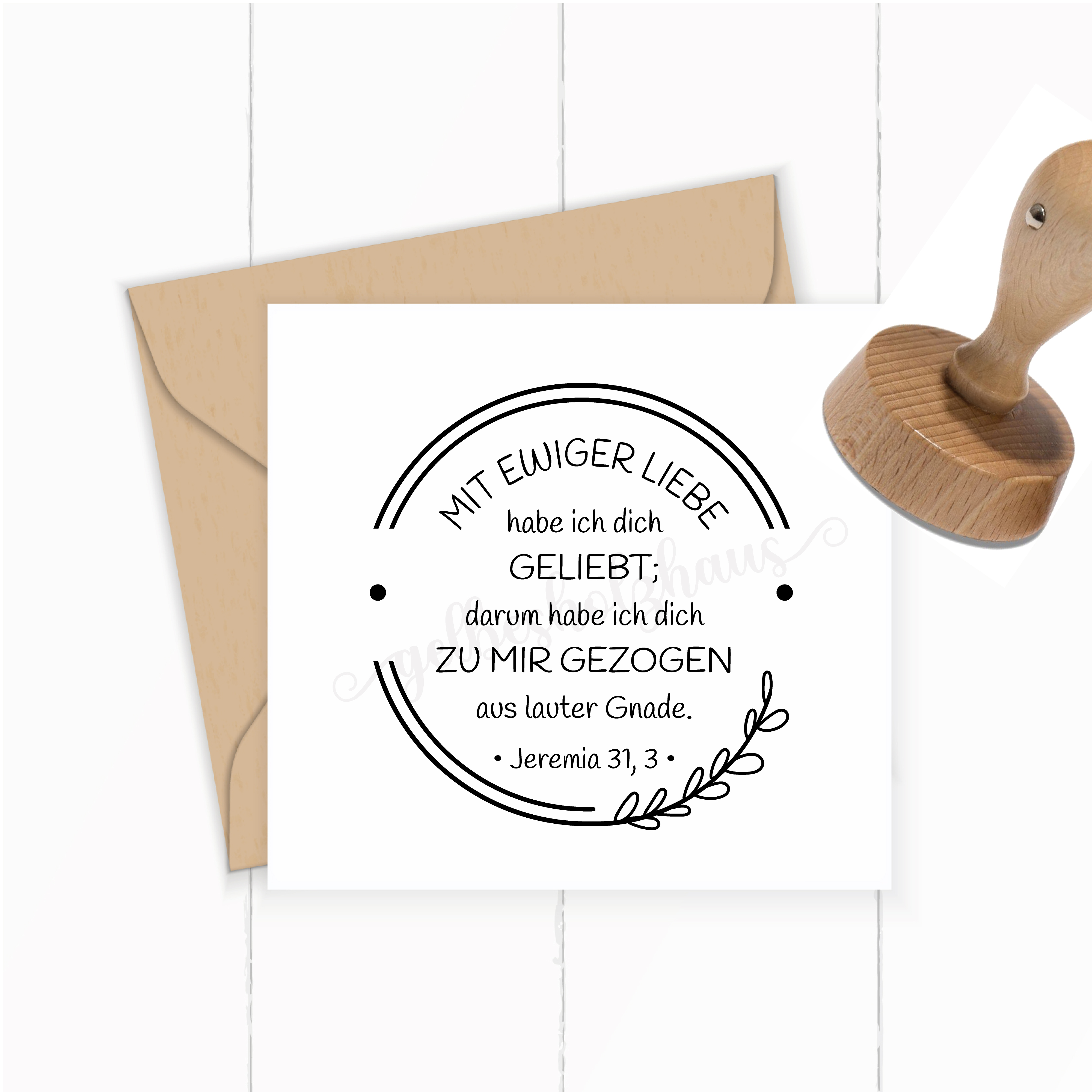 Bibelvers STEMPEL "Jeremia 31, 3 - Geliebt!"