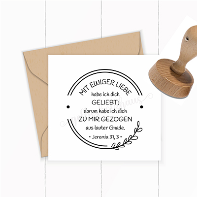 Bibelvers STEMPEL "Jeremia 31, 3 - Geliebt!" - ST0092