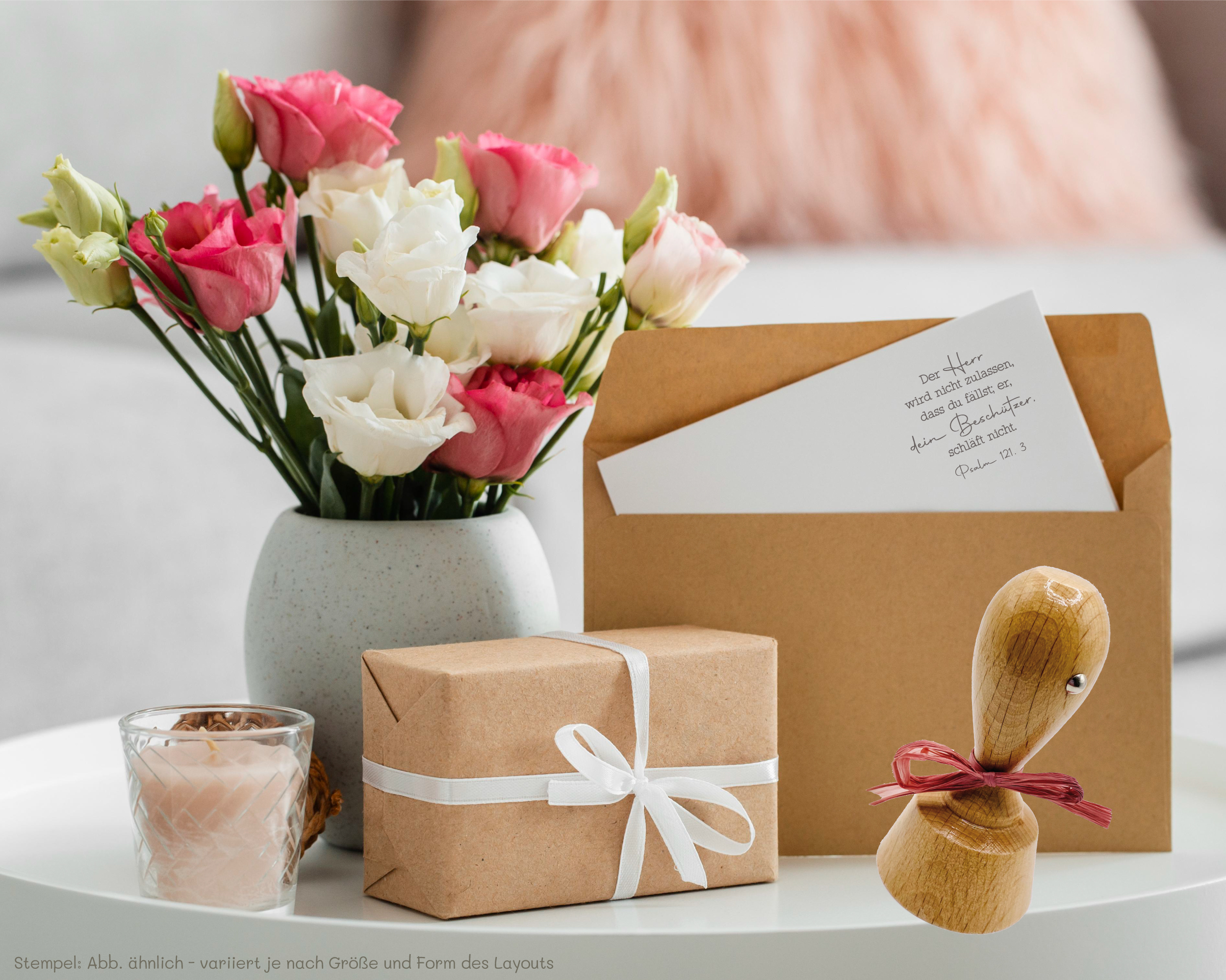 Bibelvers STEMPEL "Psalm 121, 3 Der Herr wird nicht zulassen, dass du fällst"