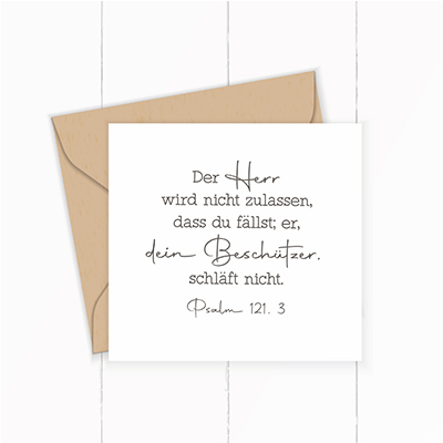 Bibelvers STEMPEL "Psalm 121, 3 Der Herr wird nicht zulassen, dass du fällst" - ST0095